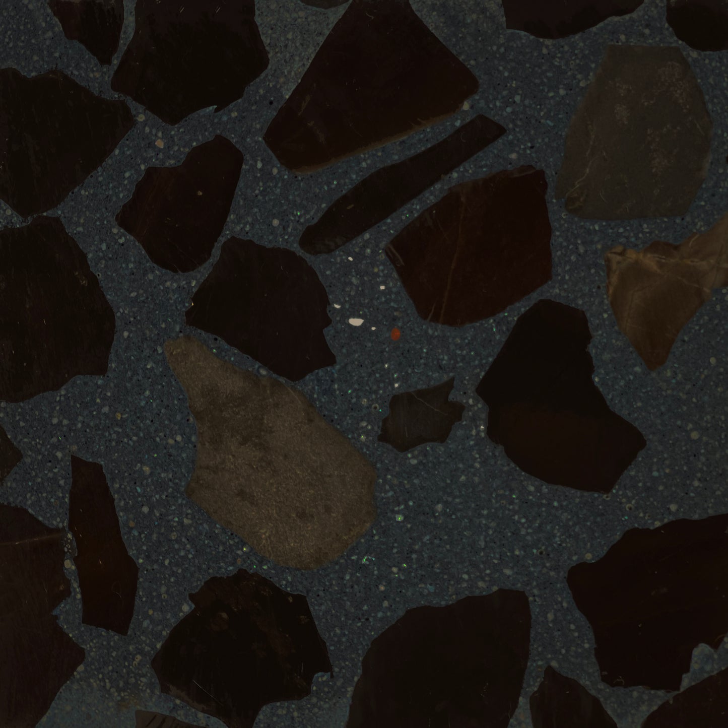 Dark Night Terrazzo - Large Size Stone Grains