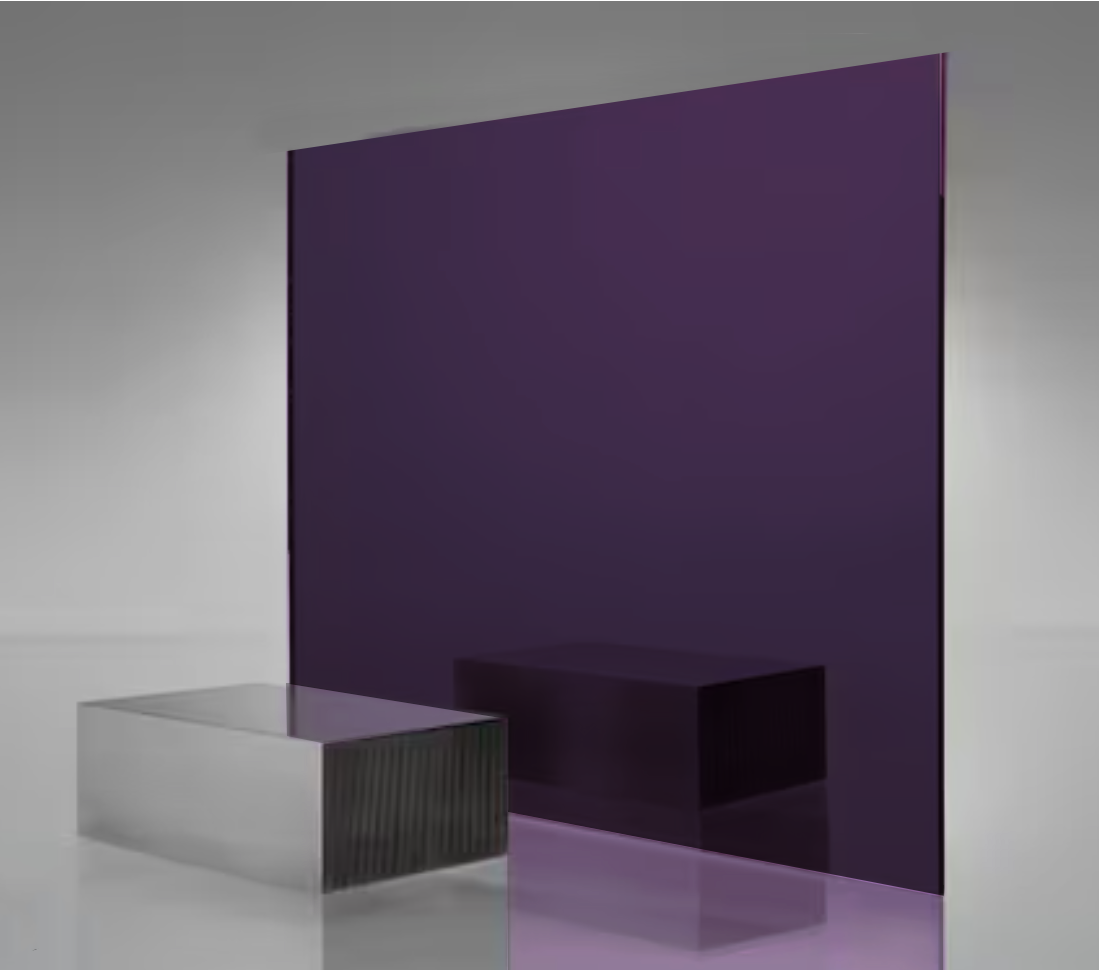 Tinted Violet Color Mirror